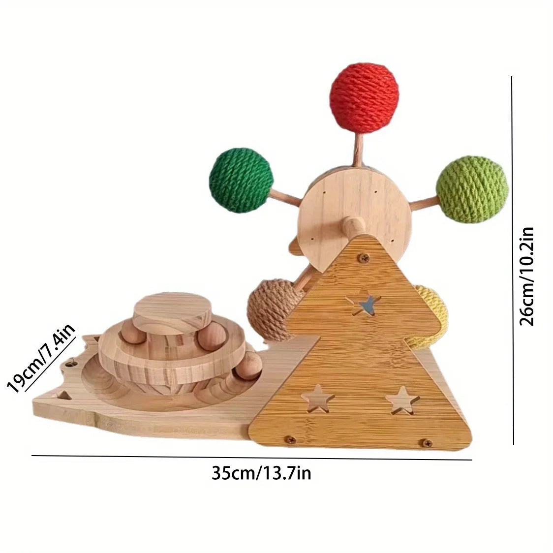 3 In 1 Interactive Cat Toy Set With Ferris Wheel And Teaser Wand