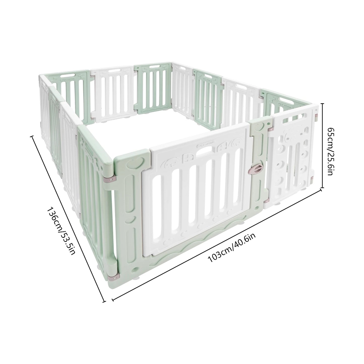 Pet Safety Fence Easy Installation Decorative Dog Playpen with Bone Patterns