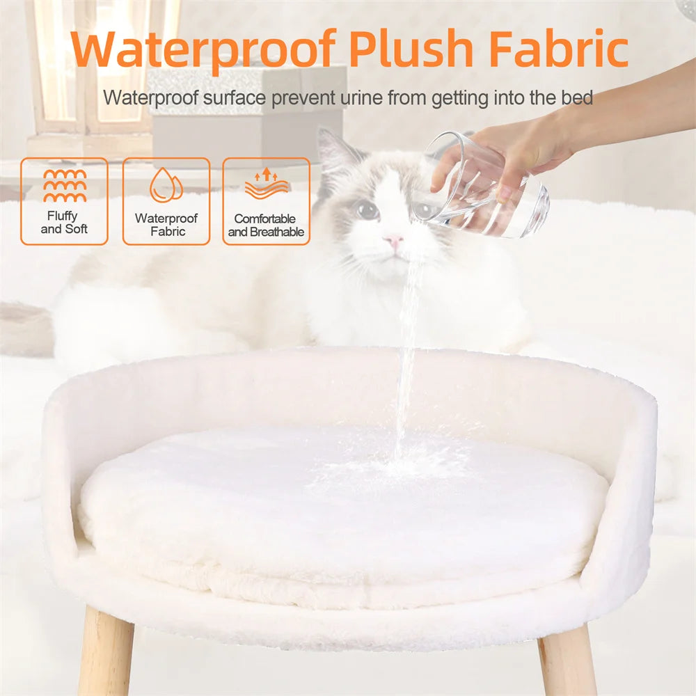 Ultra Soft Elevated Dog Cat Sofa Bed With Cushion