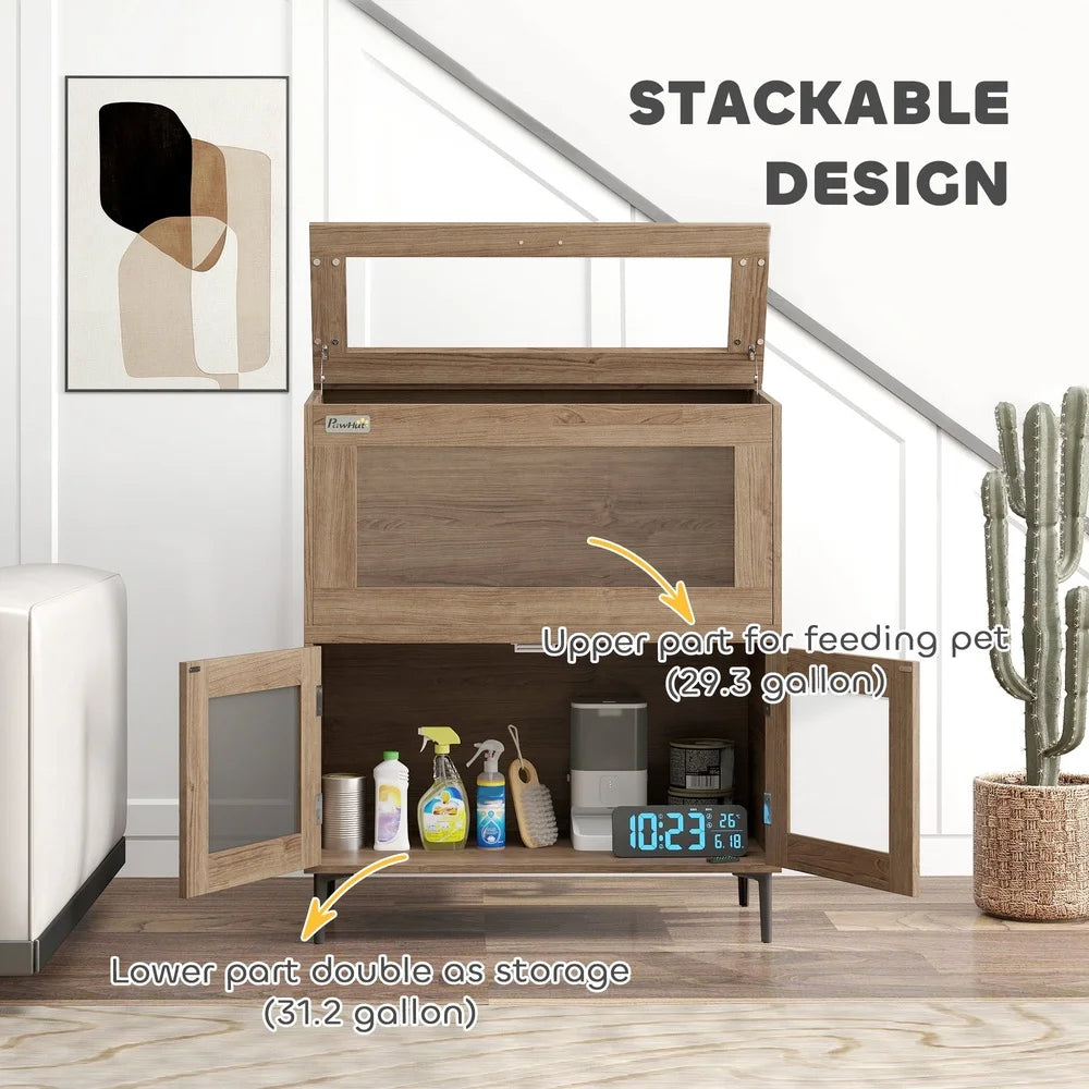 Stackable Reptile Tank With Storage Cabinet Ventilation
