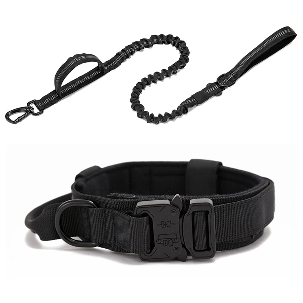 Durable Nylon Dog Collar and Leash Set for Large Breeds