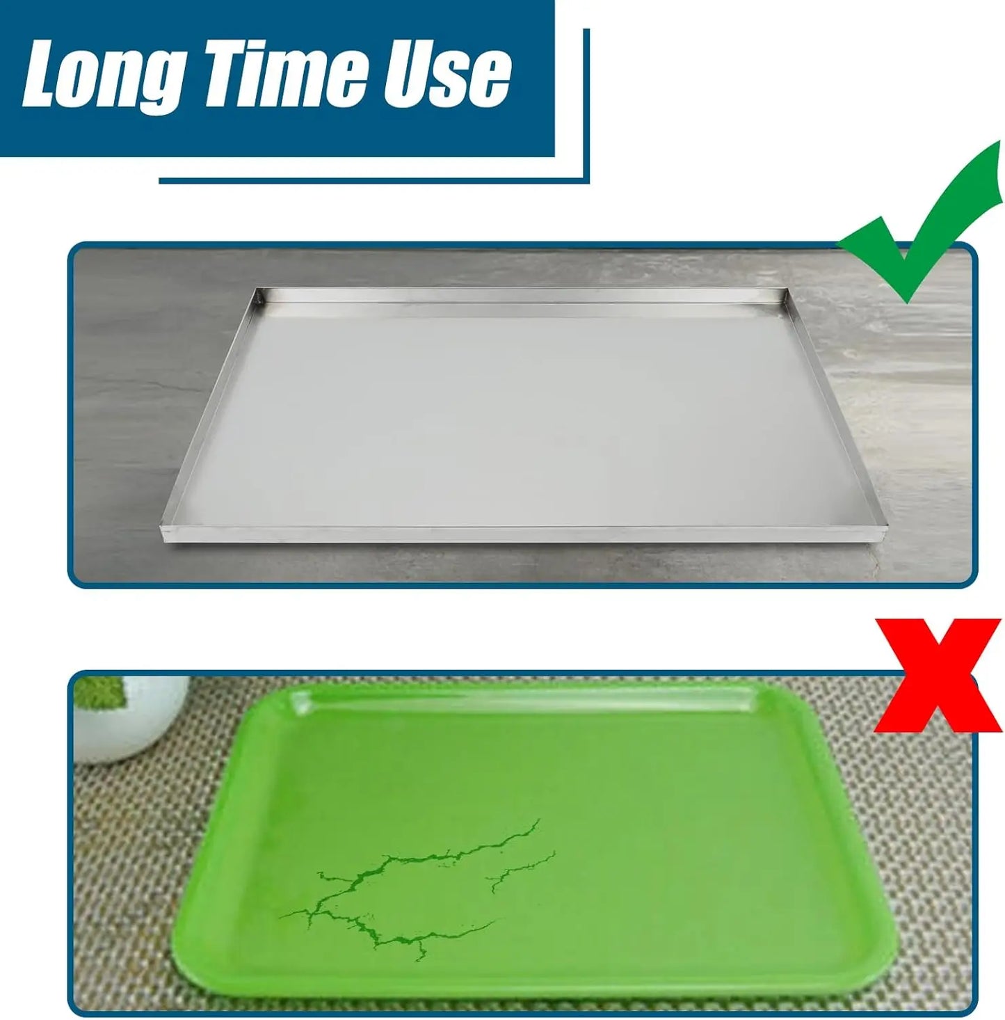 Stainless Steel Replacement Tray for Dog Crate by NoEnName
