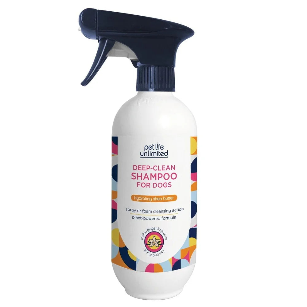 XMSJ Deep Clean Dog Shampoo Vanilla Ginger Waterless Pet Bath Two Way Cleaner 16oz