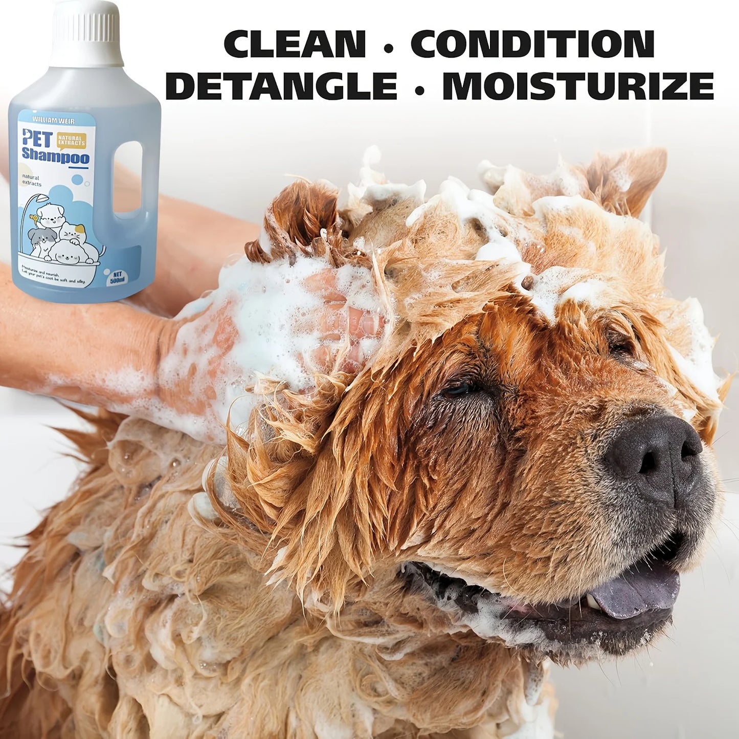 Gentle Pet Bath Gel for Cats and Dogs 500ml Soothing Formula