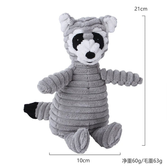 Corduroy Monkey Pig Plush Dog Toy for Molar Training and Fun