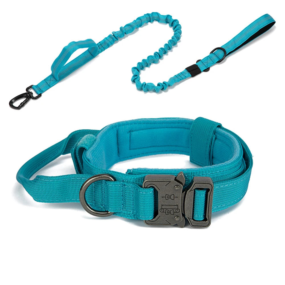Durable Nylon Dog Collar and Leash Set for Large Breeds