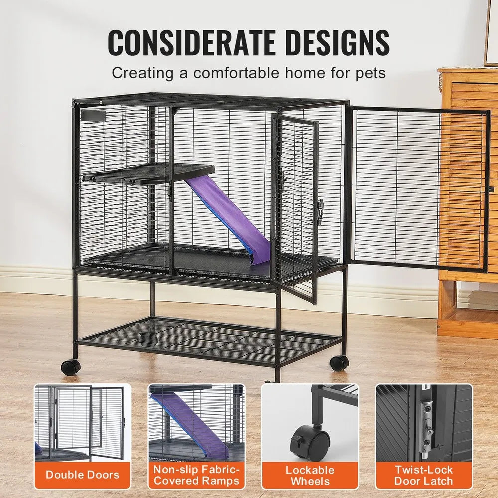 Metal Small Animal Cage 2 Tier Ferret Cage