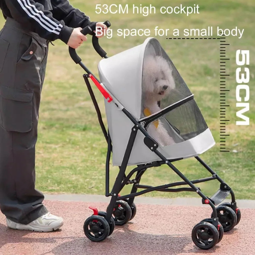 Lightweight Foldable Portable Compact Jogger Pet Stroller for Small Dogs by NoEnName