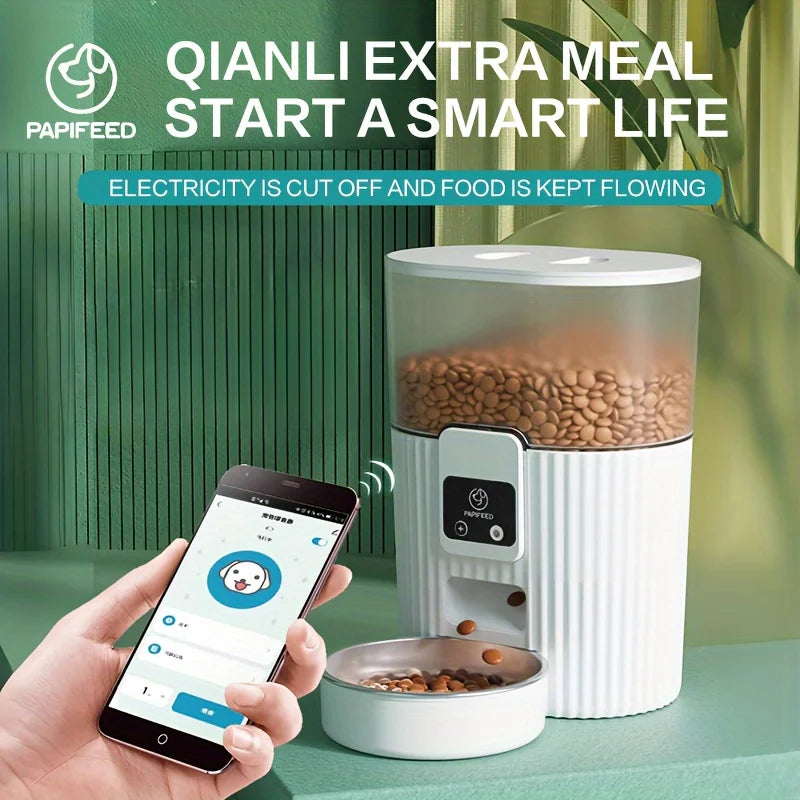 PAPIFEED Smart Cat Dog Food Dispenser With WiFi Remote Control