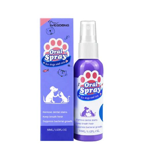 Pet Tooth Cleaning Spray for Dogs and Cats 30ml Oral Care Freshener Deodorization Dental Care