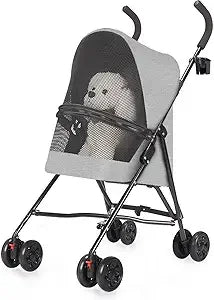 Lightweight Foldable Portable Compact Jogger Pet Stroller for Small Dogs by NoEnName