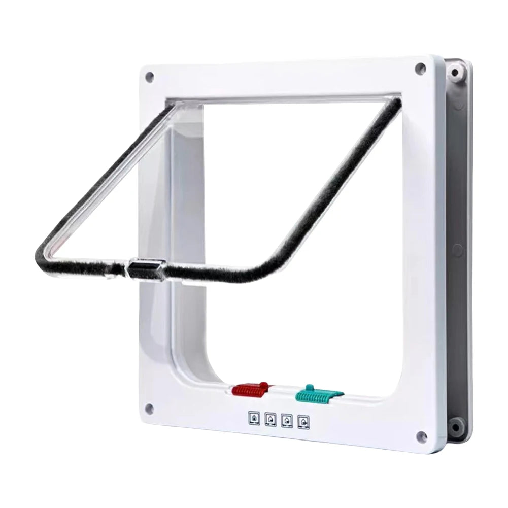 ShunmaiiHign-concerned Four Way Lock Pet Door for Small Pets