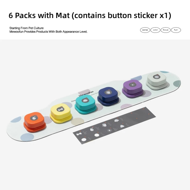 Mewoofun Interactive Voice Recording Dog Training Button Set