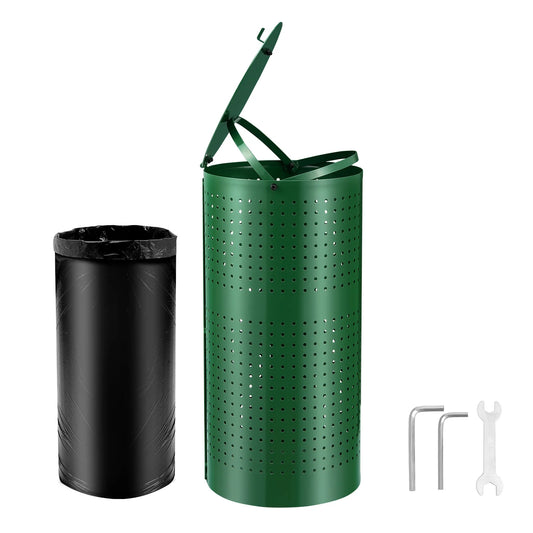 VEVOR Dog Poop Trash Can 11.5 Gallons Outdoor Dog Waste Bin with Lid Pet Waste Disposal Container for Yard
