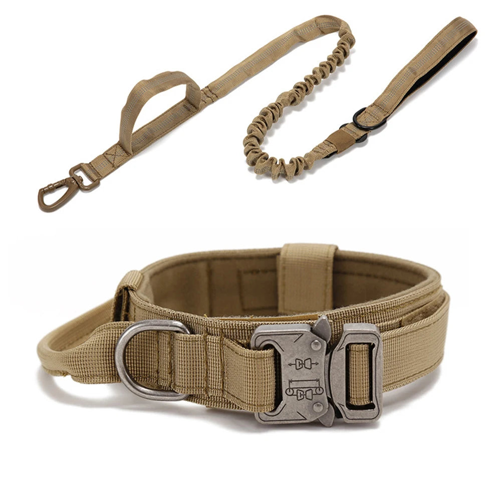 Durable Nylon Dog Collar and Leash Set for Large Breeds