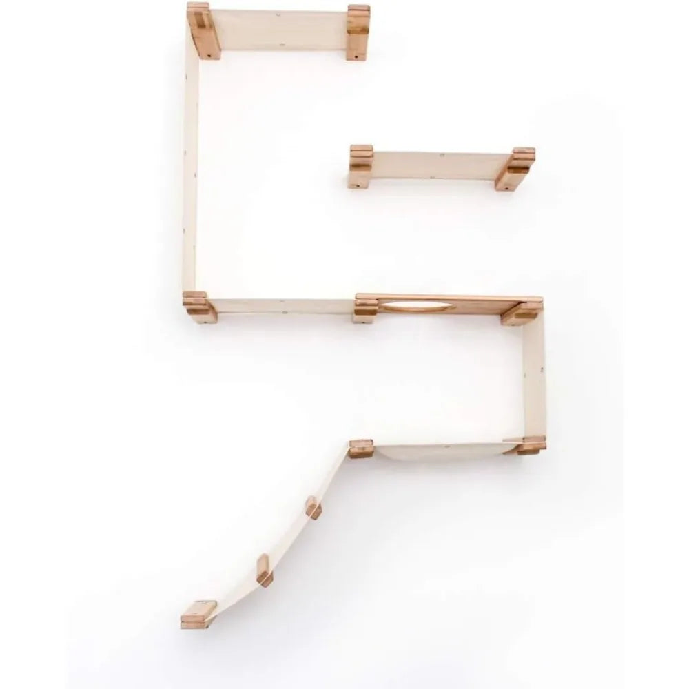 CatastrophiCreations Cat Fort Set Wall Mounted Cat Hammock