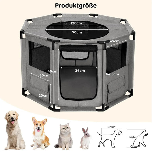 Portable Dog Playpen Indoor Outdoor Pet Exercise Cage Kennel