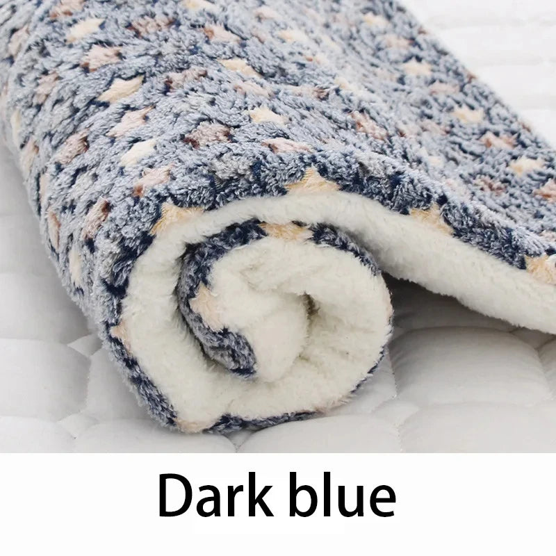 Flannel Pet Sleeping Mat Dog Bed Soft Cushion for Small Pets