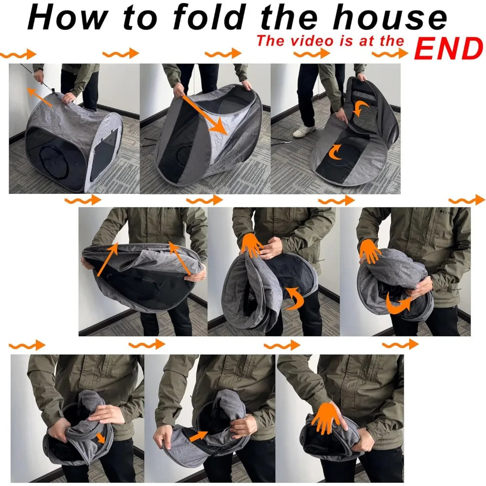 Hign-concerned Portable Cat Playpen Foldable Pet Tent
