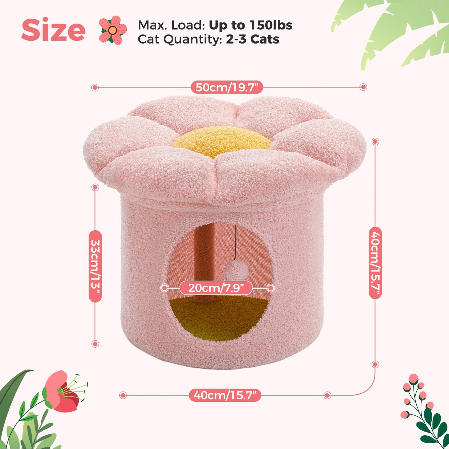PAWZ Road Indoor Cat House With Removable Flower Bed