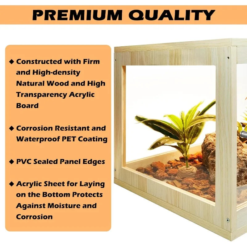 Hignconcerned Bearded Dragon Reptile Tank With Lock Design