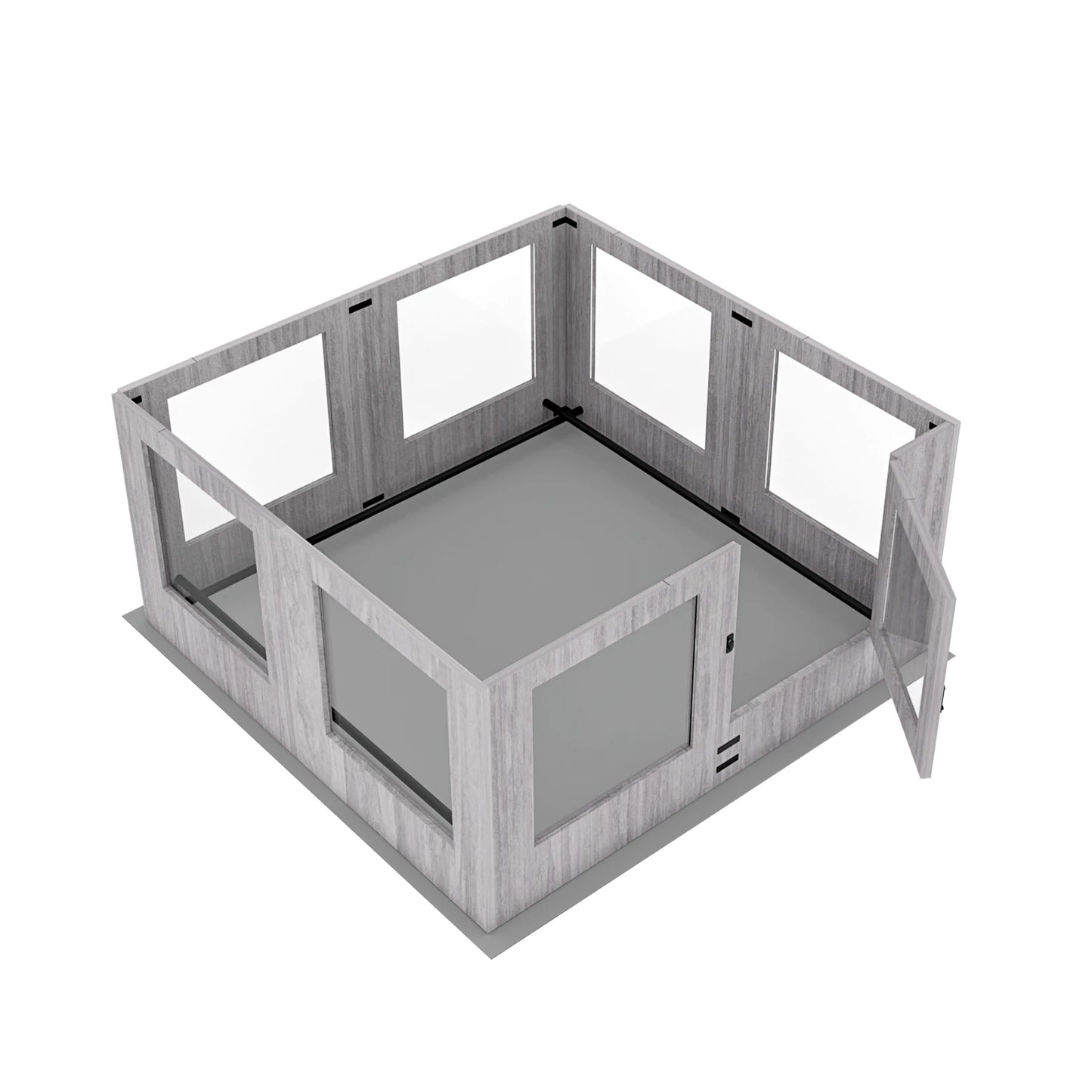 Bingo Paw Tempered Glass Dog Playpen With Waterproof Pad