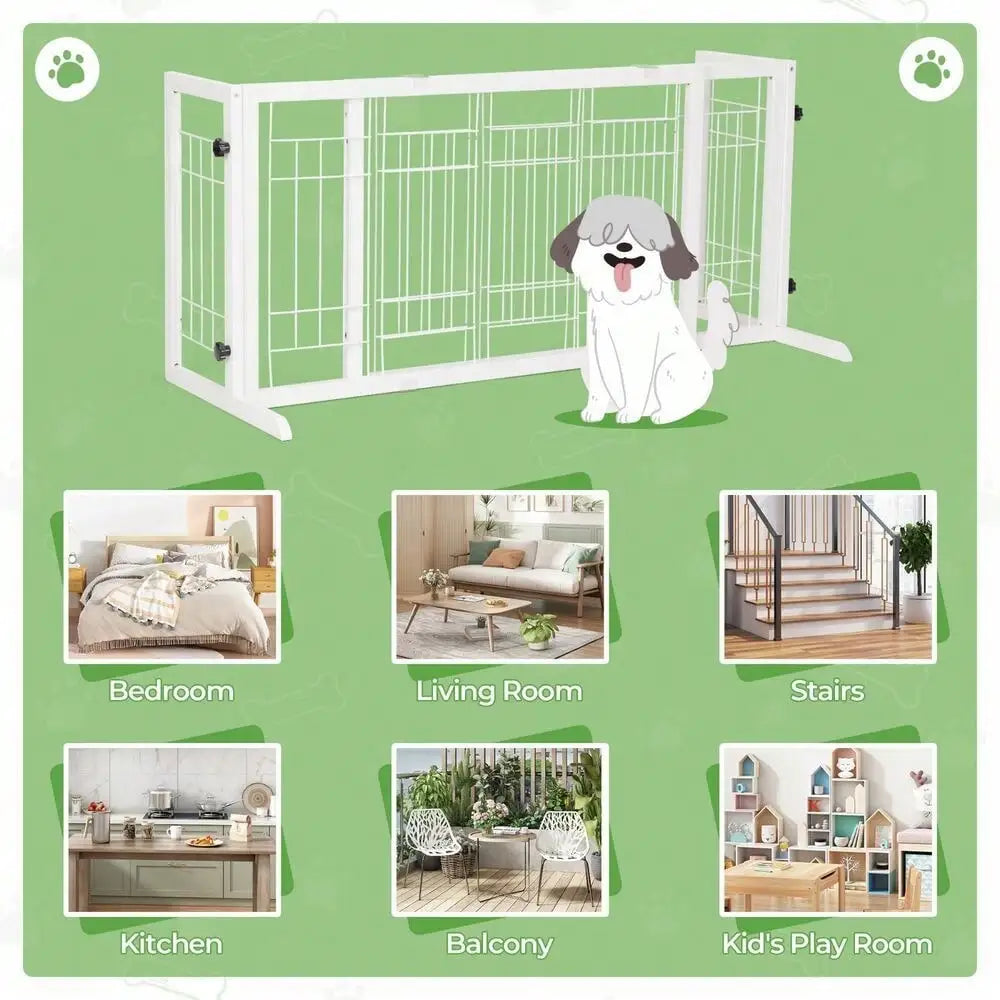 Friendly Finds Marketplace Freestanding Pet Gate Fence