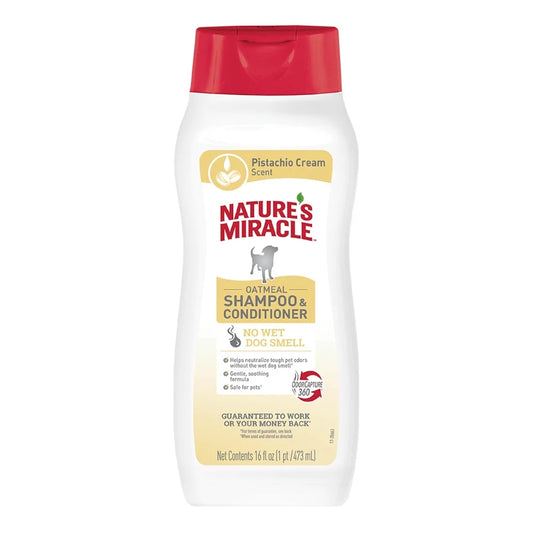 XMSJ Oatmeal Dog Shampoo Conditioner Pistachio Cream Odor Neutralizing Formula 16oz