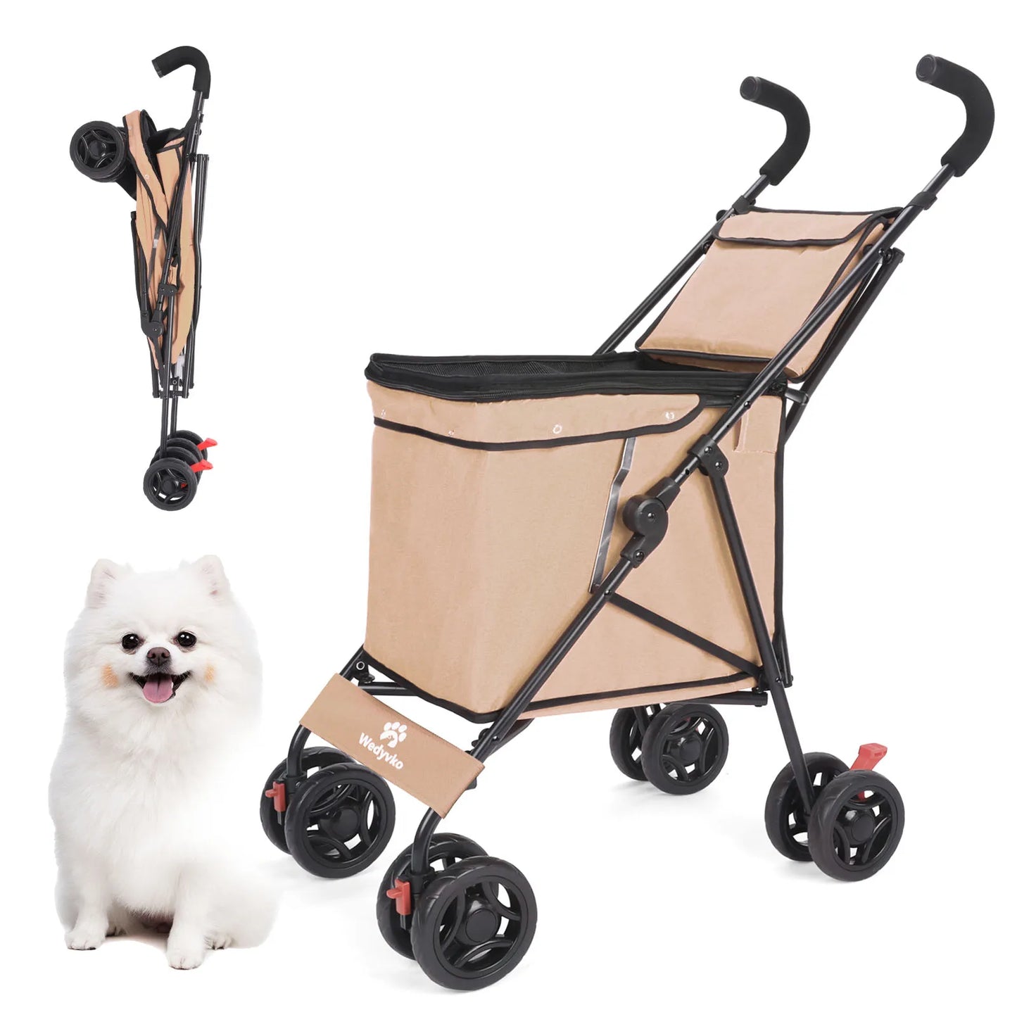 Waterproof Pet Stroller for Dogs and Cats Folding Travel Carrier