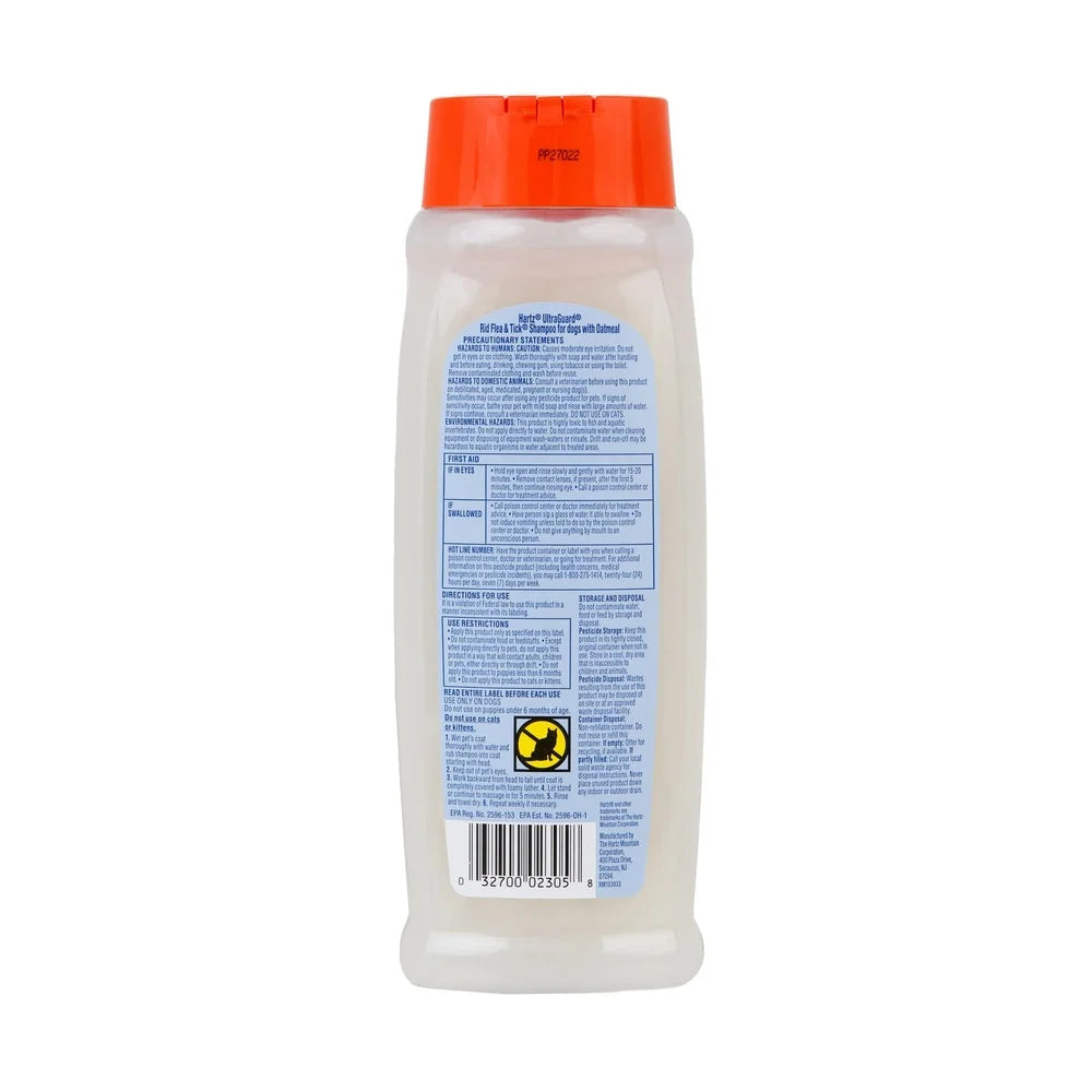 UltraGuard Flea Tick Oatmeal Shampoo for Dogs Cleansing Formula with Vanilla Scent
