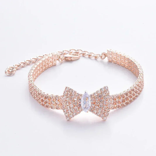 Zhejiang Adjustable Pet Collar Diamond Zircon Bone Pendant