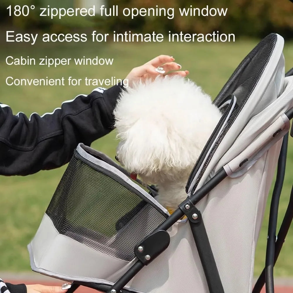 Lightweight Foldable Portable Compact Jogger Pet Stroller for Small Dogs by NoEnName