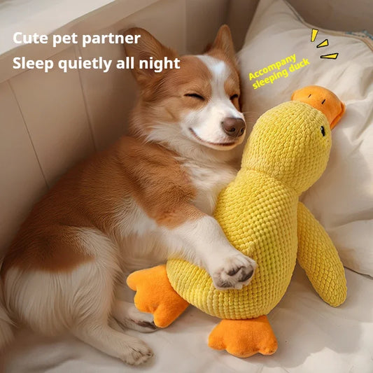 Plush Duck Dog Toy for Teeth Grinding Sound Relief and Fun