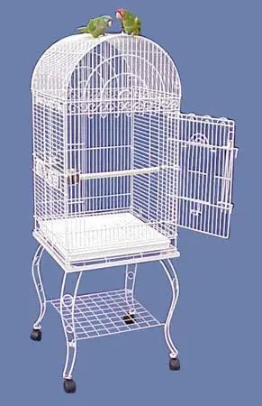 Gap Hana Hut Dometop Bird Cage With Stand Stainless Steel