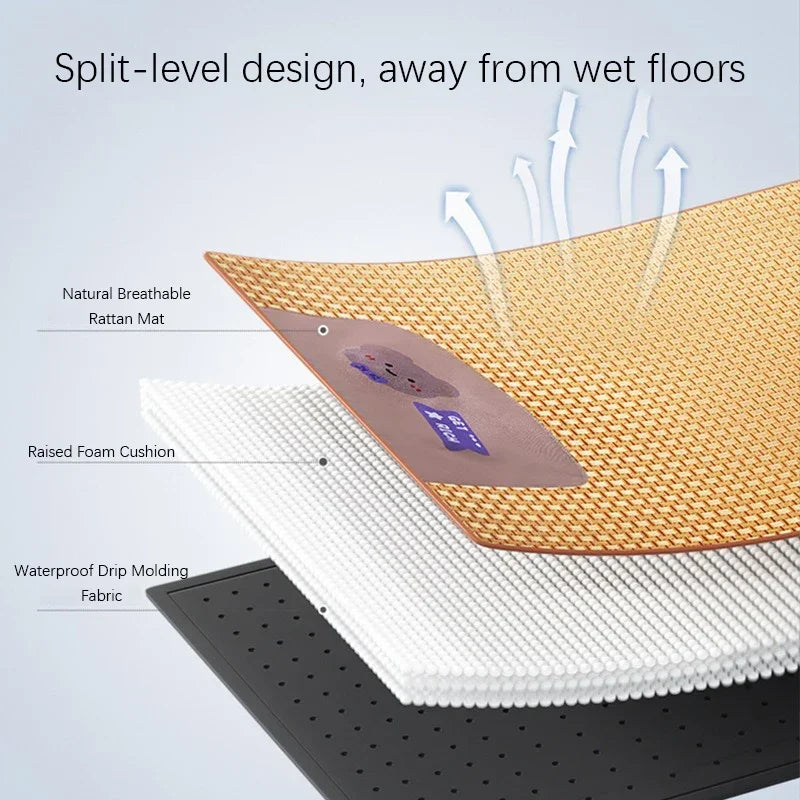 Cool Rattan Mat For Dogs And Cats Breathable Bed For Spring And Summer