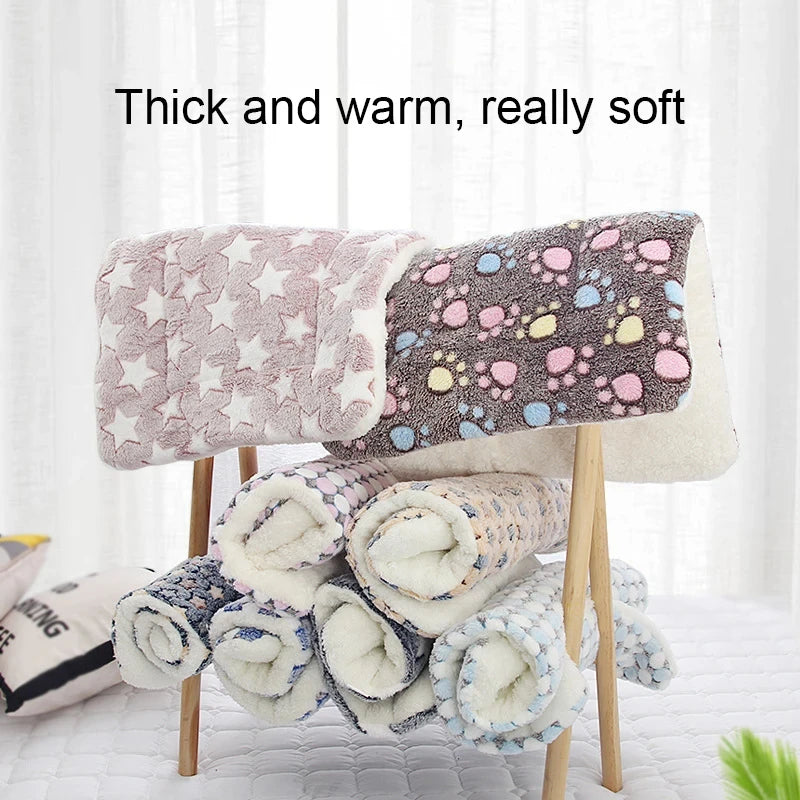Flannel Pet Sleeping Mat Dog Bed Soft Cushion for Small Pets