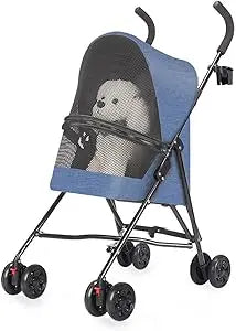 Lightweight Foldable Portable Compact Jogger Pet Stroller for Small Dogs by NoEnName