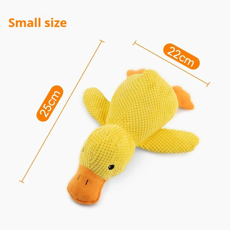 Plush Duck Dog Toy for Teeth Grinding Sound Relief and Fun