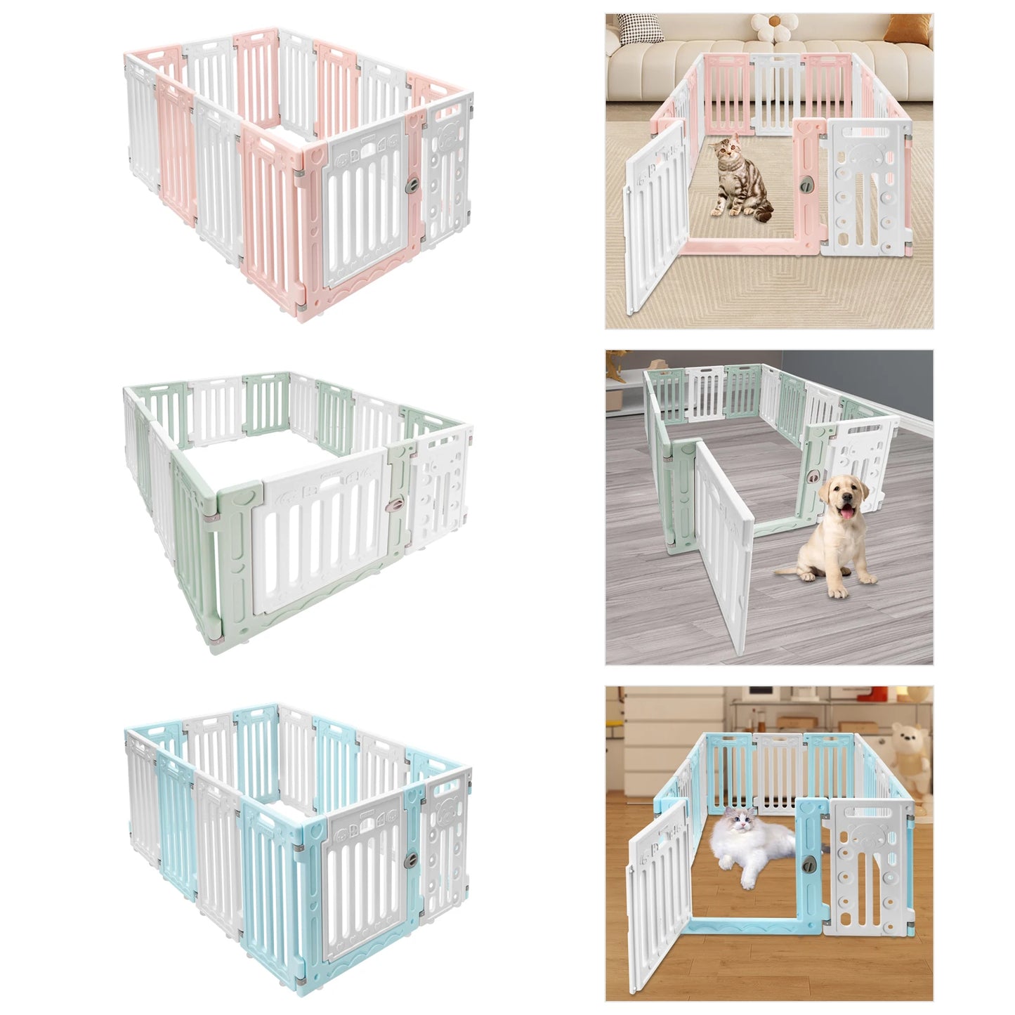 Pet Safety Fence Easy Installation Decorative Dog Playpen with Bone Patterns