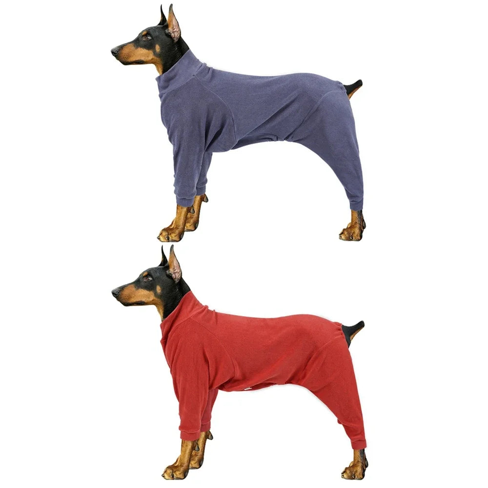 Tight Pet Pajamas Cat Dog Winter Warm 4-Legged Romper Relieves Anxiety Soothes Pet Clothing