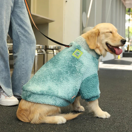 Thick Accessories Medium Large Jacket 3XL-7XL Wool Dog Windproof Winter Pet Lambs Clothes Coat
