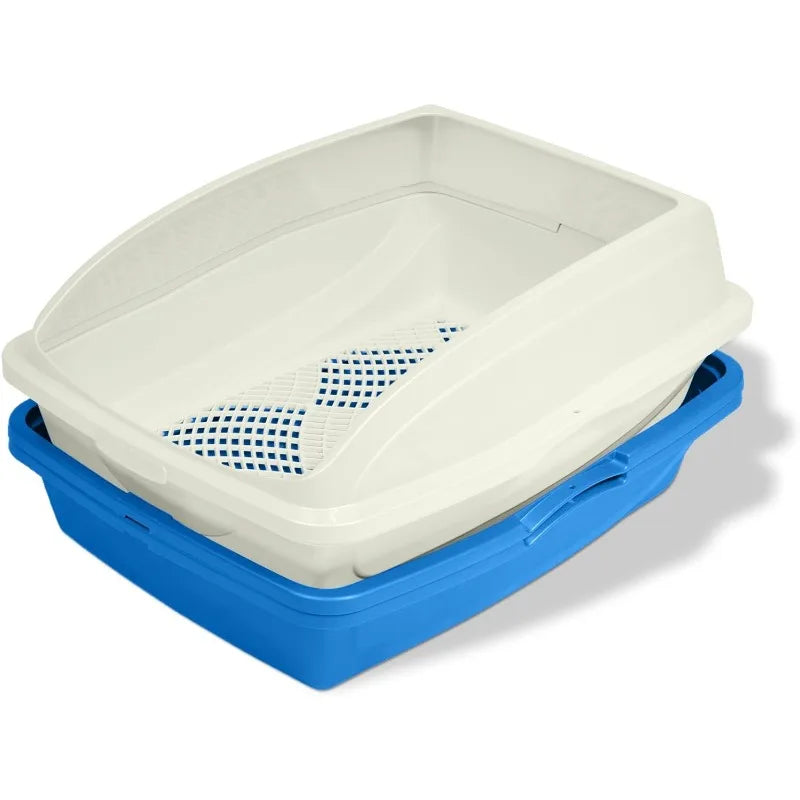 Pets Large Sifting Cat Litter Box with Frame High Sided CP5