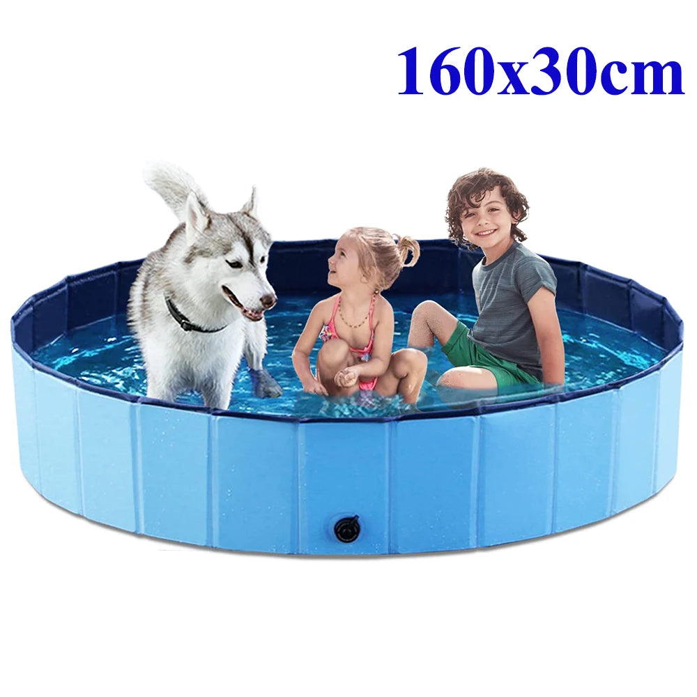 Portable Dog Swimming Pool with Cover for Large Dogs Bathing