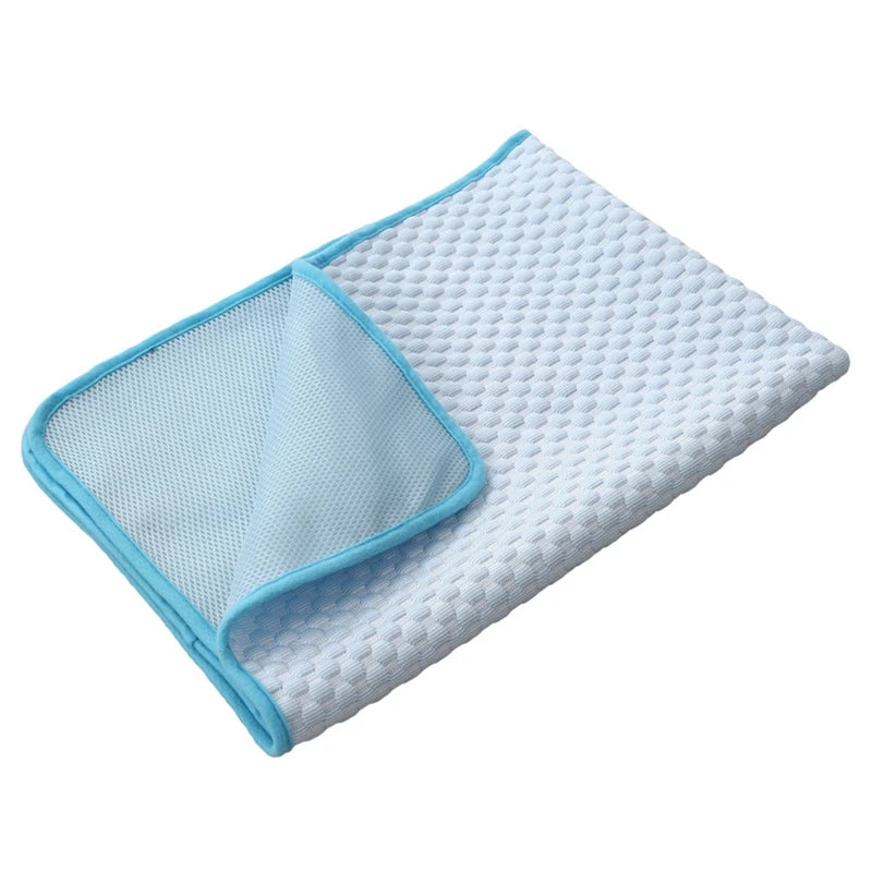 Cooling Dog Mat Summer Pet Bed Breathable Ice Silk Cushion