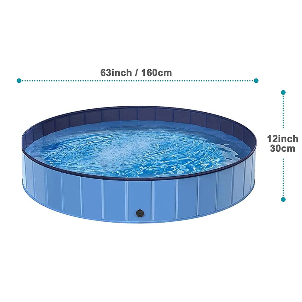 Portable Dog Swimming Pool with Cover for Large Dogs Bathing