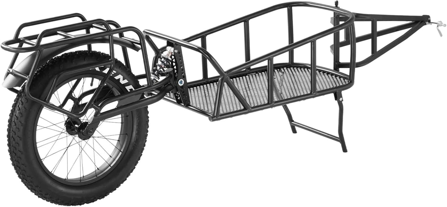 Pet Bike Trailer by NoEnName Durable Oxford Fabric with Steel Frame and Professional Tire Design