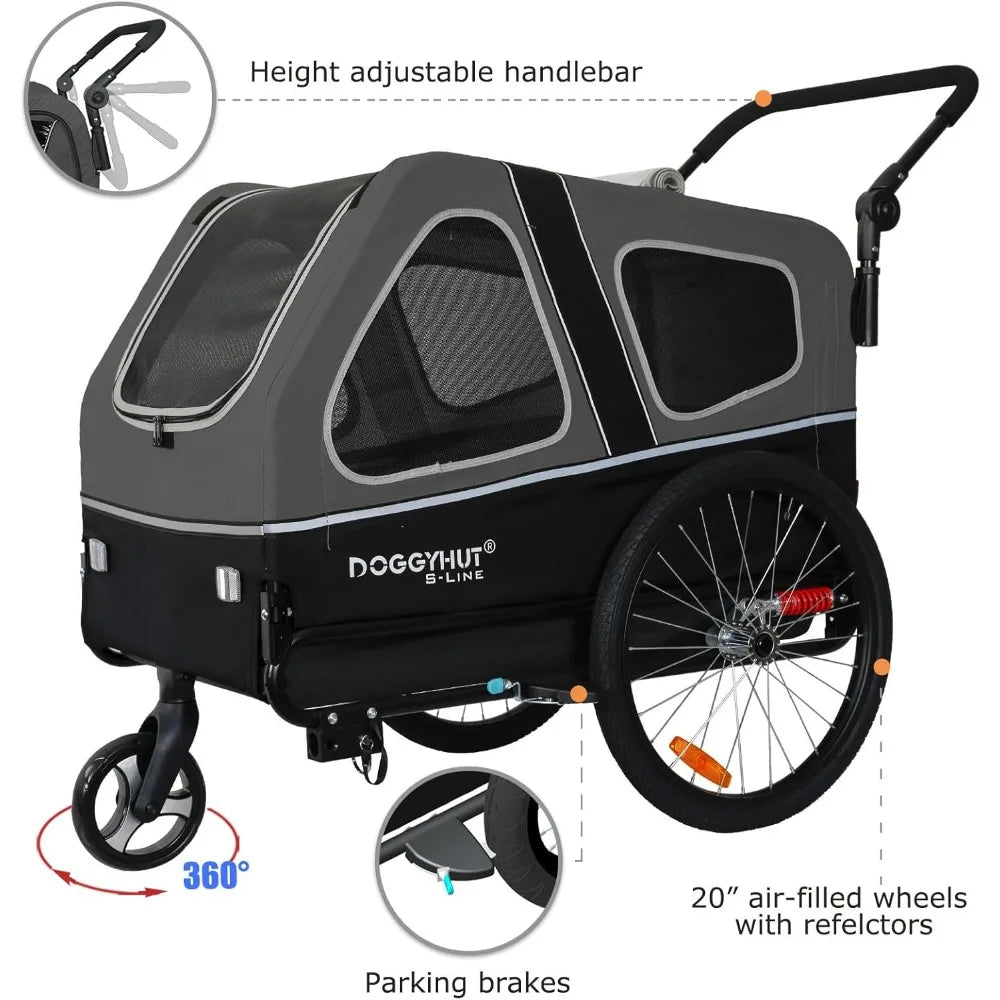 Veelar DoggyHut S Line Pet Bike Trailer And Stroller