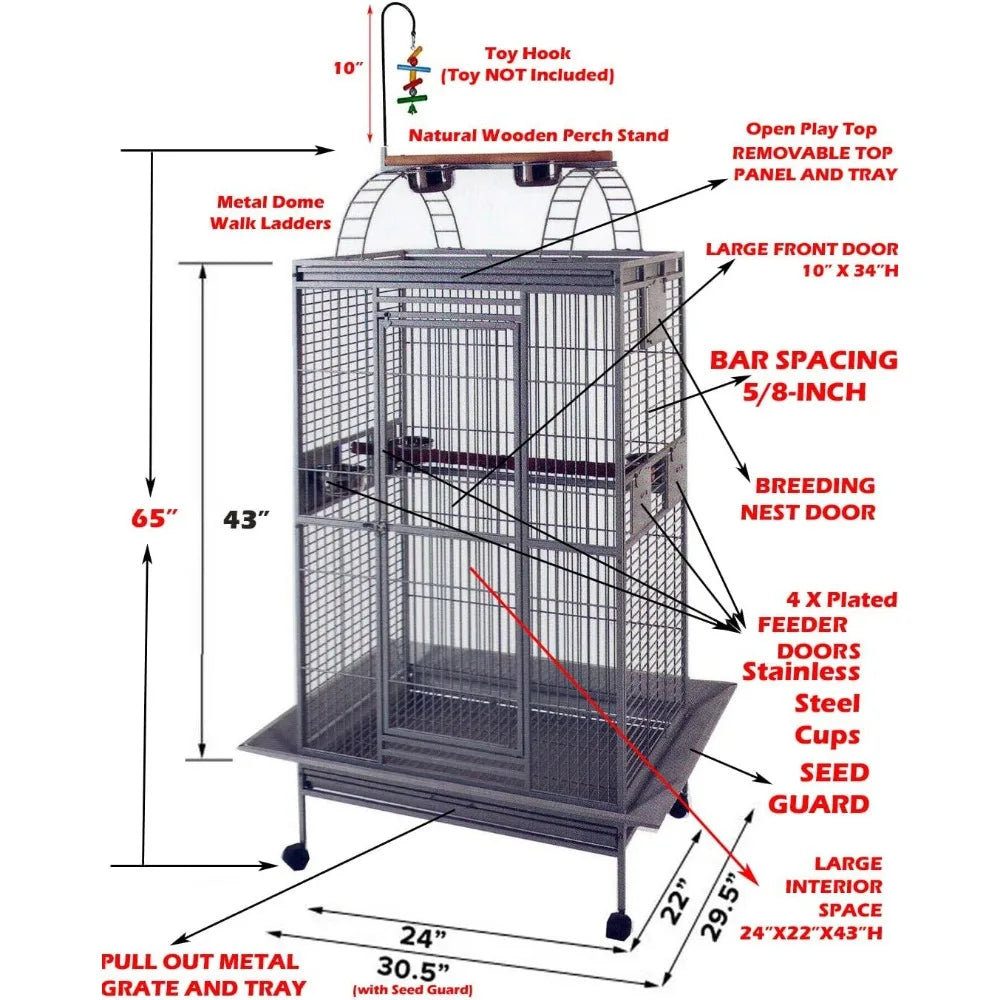 Gap Large Elegant Durable Parrot Play Top Perch Stand Cage
