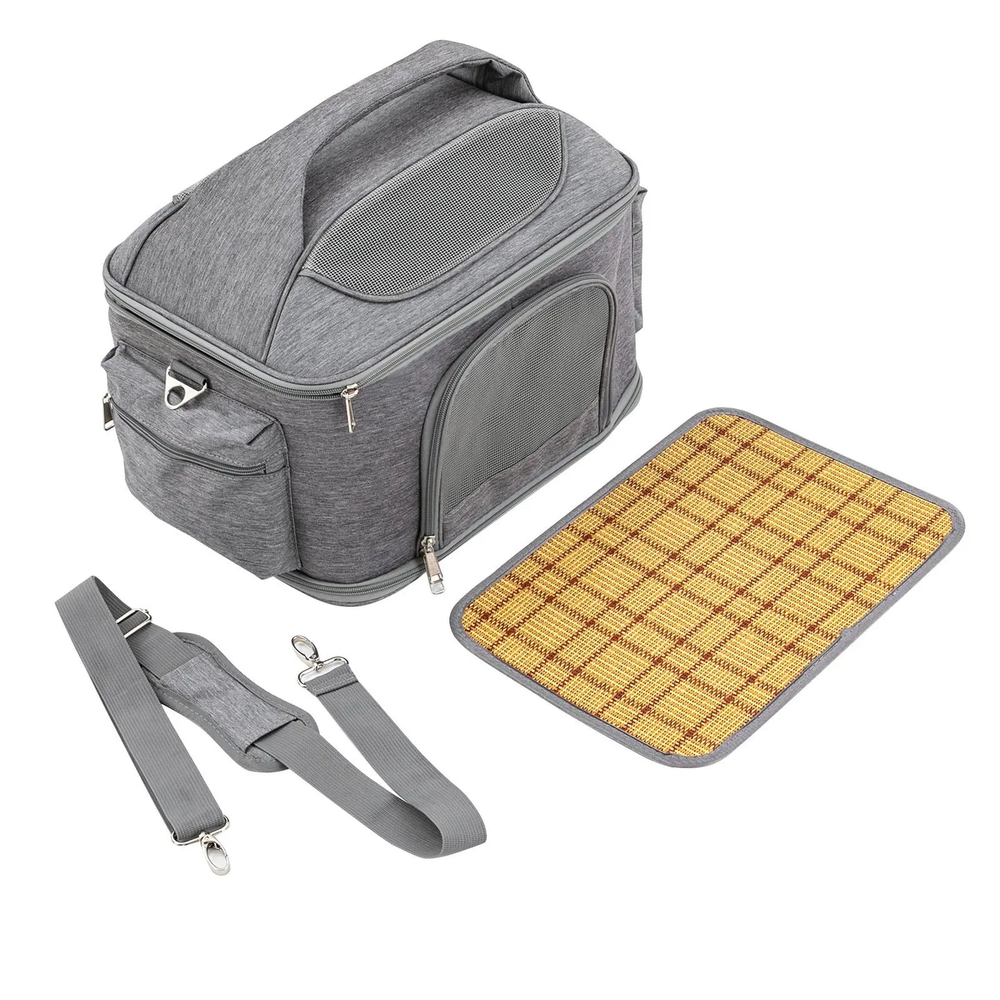 Cat Carrier Backpack Expandable Carrier with Breathable Mesh and Storage Pocket