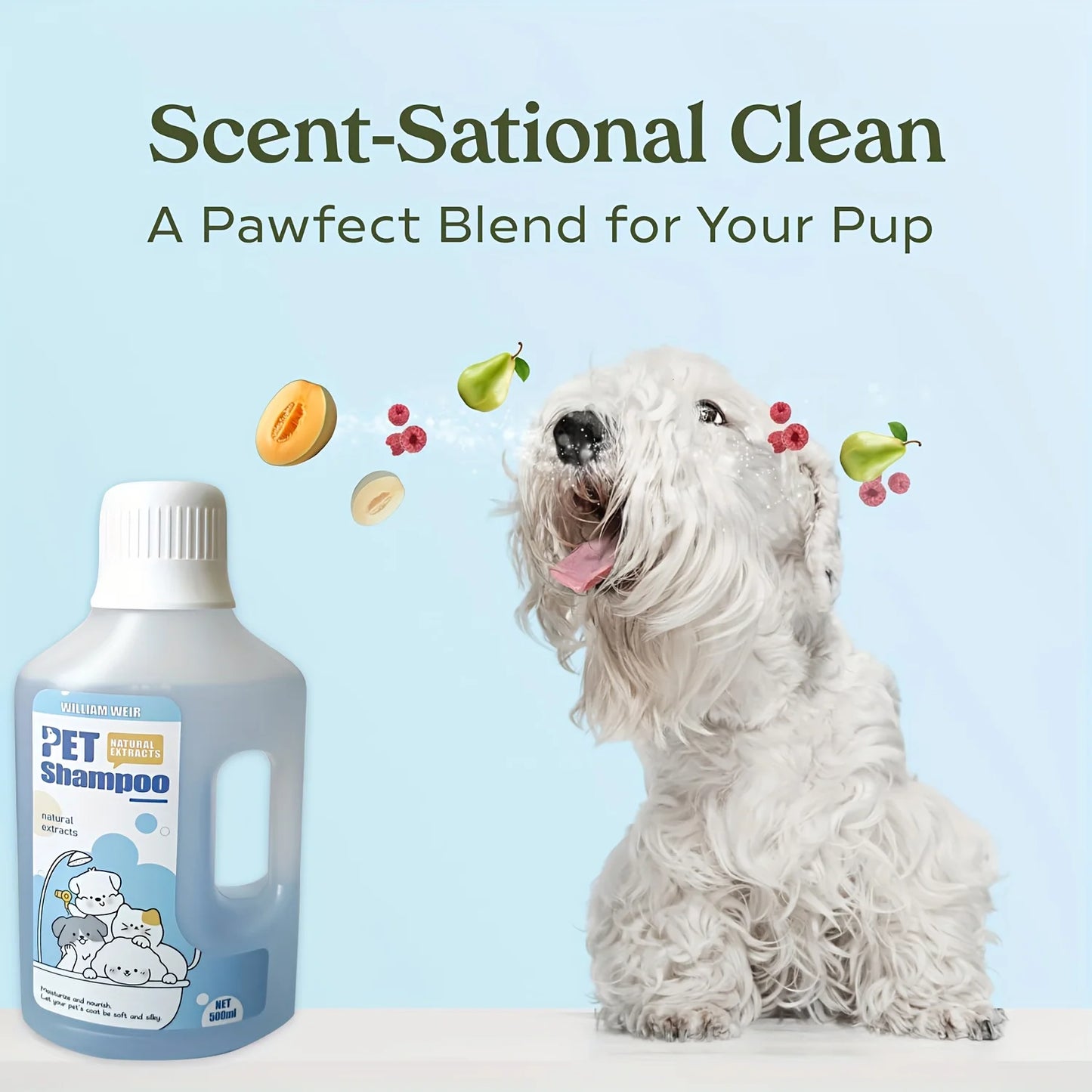 Gentle Pet Bath Gel for Cats and Dogs 500ml Soothing Formula